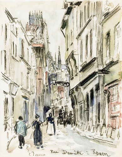 Rue Damiette, Rouen (ca. 1884) by Camille Pissarro