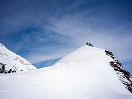 Blick vom Jungfraujoch-Plateau auf das Jungfraujoch Sphinx-Observatorium von t.ART