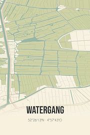Alte Karte von Watergang (Nordholland)
