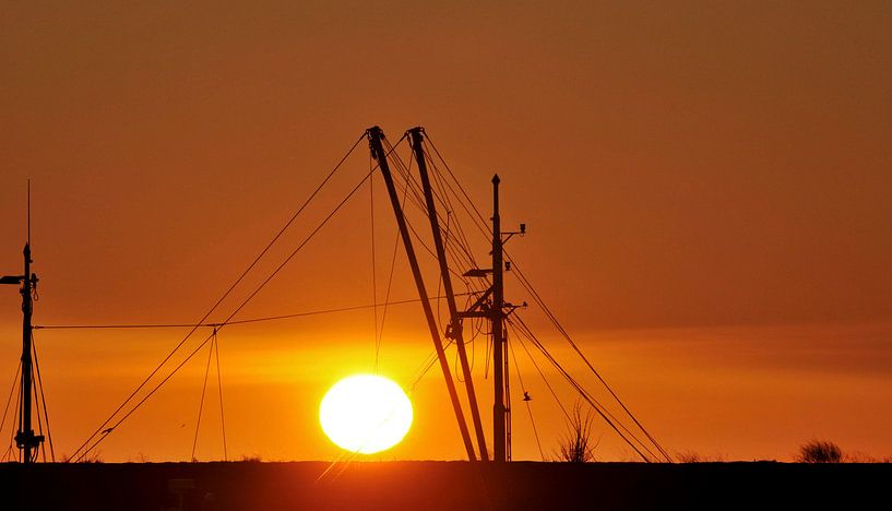 zonsondergang op kornwerderzand by JF art