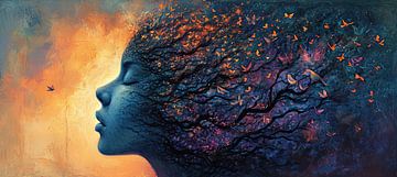 Woman's Profile | Woman on the Run by Art Whims