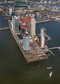 Luftbildaufnahme Rotterdam Kop van Zuid Wilhelminakade von Roel Dijkstra