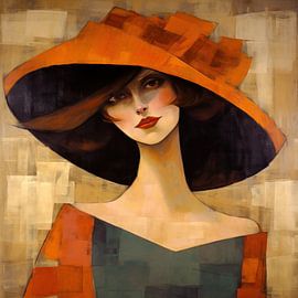 Abstraktes Porträt von Blickfänger Gemälde