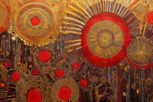 Red Circles and Rays