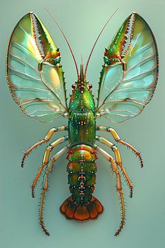 Lobster Luxe - Fantaisie papillon en vert #1 sur Marianne Ottemann - OTTI