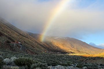 Landschap met regenboog op Tenerife van Reiner Conrad