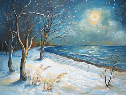Winter op het strand