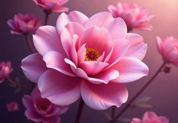 Rosa Blume Nahaufnahme mit Hintergrund Blüte von Markus Gann