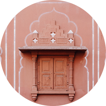 Raam met luik architectuur in Jaipur, India | Reis fotografie van Lotte van Alderen