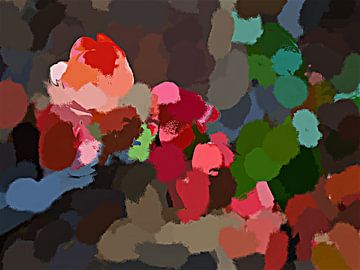 Flat Colored Flowers van Judith Robben