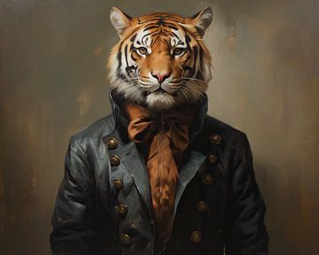 Portrait de tigre | Tigre sur De Mooiste Kunst