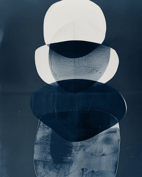 Japandi in cobalt blue, modern and abstract by Studio Allee