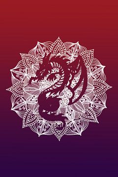Mandala cercle dragon sur Sebastian Grafmann