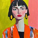 Gouache woman bob by Kunstkabinet thumbnail