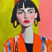 Gouache Frau bob