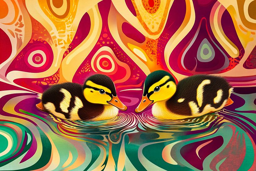 Art abstrait de canetons colorés par Imperial Art House