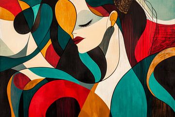 Colourful dreams - female form Art of emotion - s by Poster Art Shop