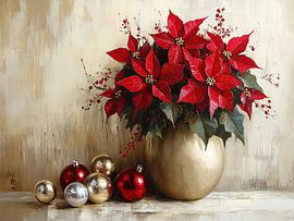 Red flowers by Abstract Painting