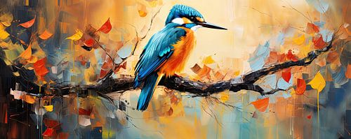 Kingfisher Colourful by Eye catching paintings
