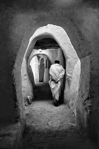 Sahara-Wüste. Oase. Berber. Mann.