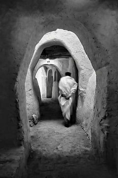 Sahara-Wüste. Oase. Berber. Mann.