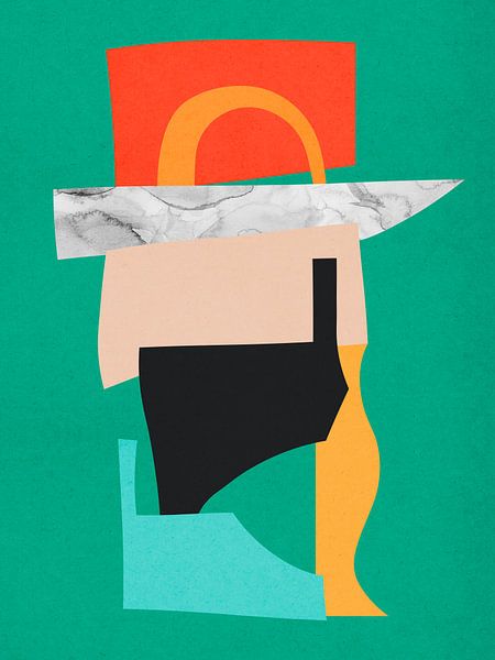 Geometrische collage 2 van Vitor Costa