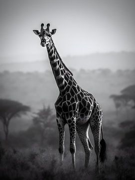 Giraffe in the savannah V3 by drdigitaldesign