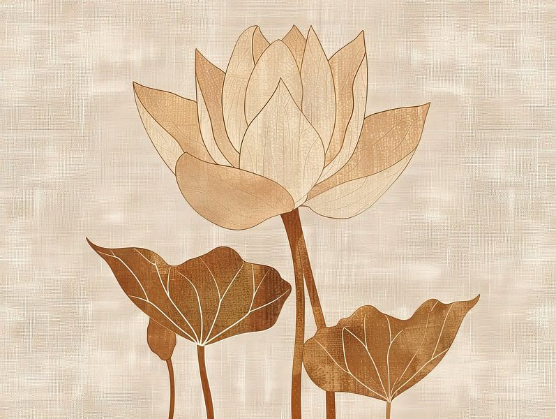 Flower painting Lotus flower by Modern Collection