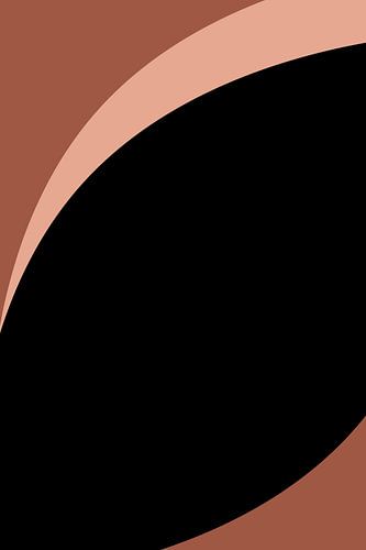 Moderne abstracte boho vormen in roze, terra, zwart nr. 5