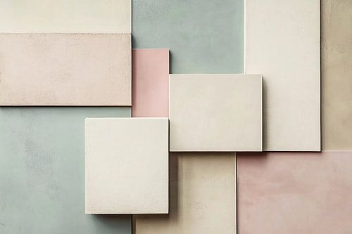 Geometrisch pastel kunstontwerp