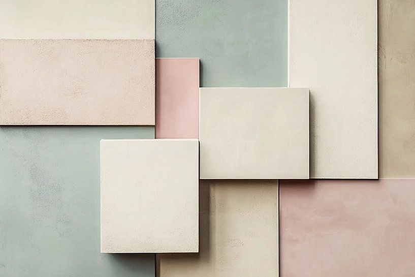 Geometrisch pastel kunstontwerp van Art & Soul Creations