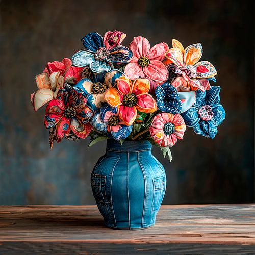 Blumenstrauß aus Stoff