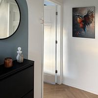 Kundenfoto: Eisvogel Malerei | Eisvogel Kunst | Malerei Vogel von AiArtLand, als ArtFrame