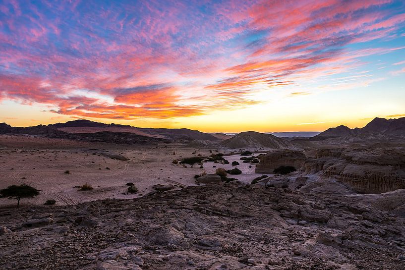 Wadi Araba Sunset van Sake van Pelt
