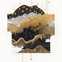 Graphique abstrait Montagne et nuage Paysage