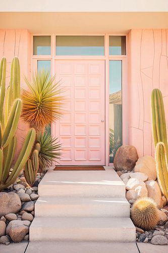 Pink entrance to Palm Springs