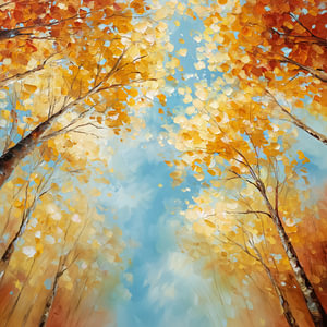 Goldene Baumkronen