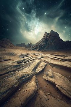 s Nachts in de woestijn van fernlichtsicht