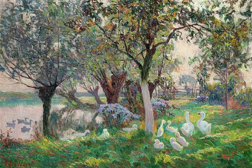 Anna De Weert,Eenden in een boomgaard