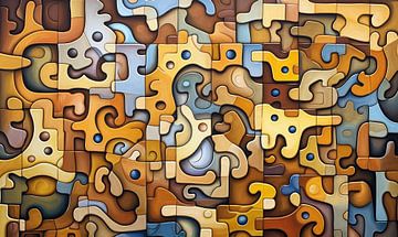 Puzzle Abstract by Jacky