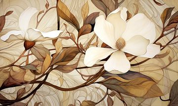 Magnolia Abstract by Jacky