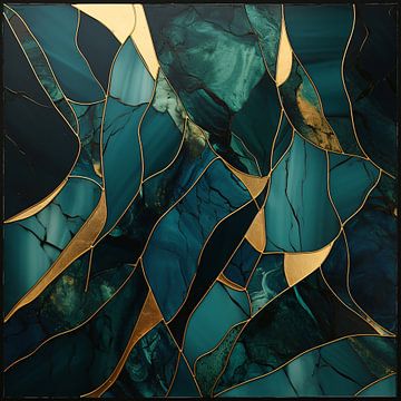 Art Deco Abstract: Marble Stained Glass by Surreal Media