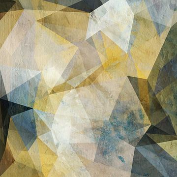 Modern abstract geometric art. Golden Memories. Part 2 by Dina Dankers