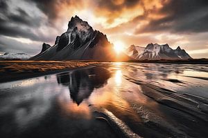 Sonnenaufgang in Island