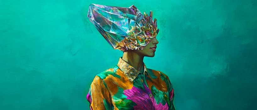 Imaginative figure in shimmering light by Poster Art Shop