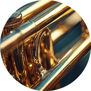 Sfeervolle achtergrond van muziekinstrument, Trombone