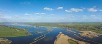 Zwarte Water rivier hoge waterstand overstroming bij Hasselt drone view van Sjoerd van der Wal Fotografie thumbnail