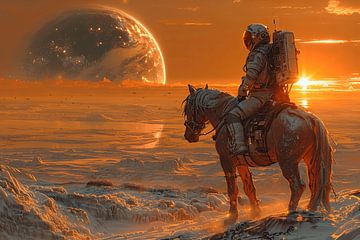 Paard & Astronaut - Tussen schemering en oneindigheid van Felix Brönnimann