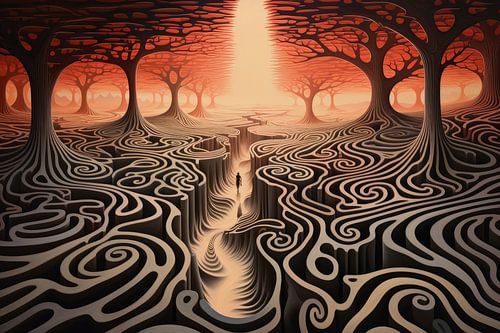 Landscape surreal abstract and bizarre