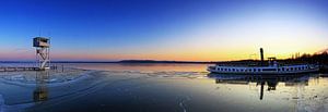Müggelsee Berlin - gefroren zum Sonnenuntergang